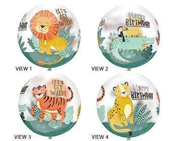 Get Wild Animal Balloons - 3-Pack 16 Inch - Image 1