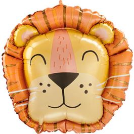 Lion Foil Balloon 28 Inch - Get Wild Safari Decor - Image 1