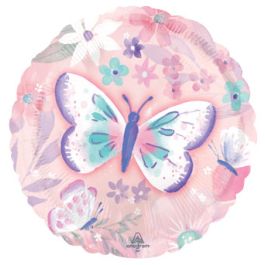 Butterfly Foil Balloon 18 Inch - Pastel Floral Decor - Image 1