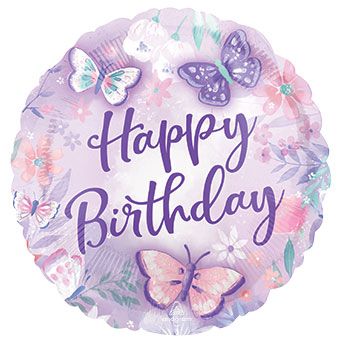 Butterfly Birthday Balloons - 5-Pack - Image 1