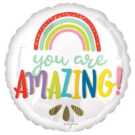 Rainbow You Are Amazing Balloon 18 Inch - 5-Pack - Image 1