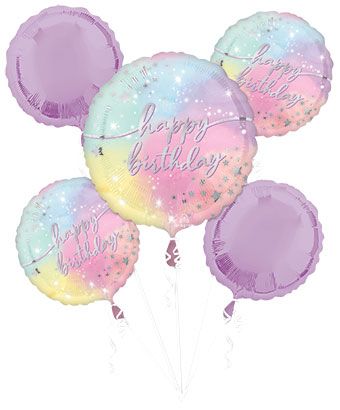 Happy Birthday Balloon Bouquet - 5pcs - Image 1