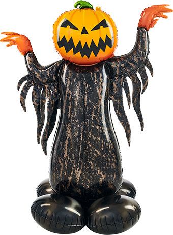 Pumpkin Head Ghost Balloon 53" - Halloween Decoration - Image 1