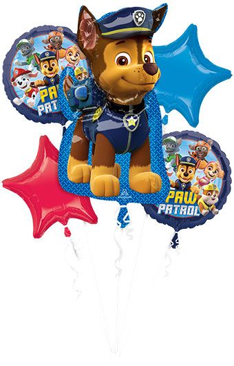 Paw Patrol Balloon Bouquet - 4 Piece Set - Image 1
