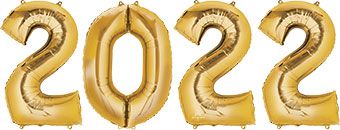 Gold Number Balloon 2022 Large Foil Anniversary Birthday - Image 1