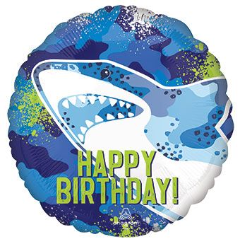 Shark Balloon 18 Inch - 5-Pack Birthday Party - Image 1
