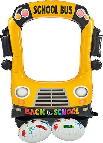 School Bus Selfie Frame 56" Back to School - Image 1