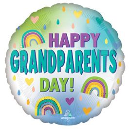 Happy Grandparents Day Rainbow Foil Balloon 18 Inch - Image 1