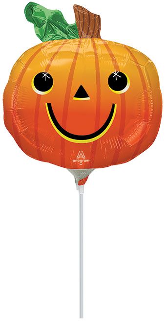 Smiley Pumpkin Balloons - 5-Pack - Image 1