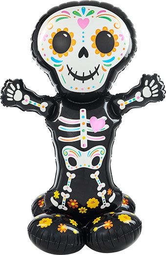 Day of the Dead Skeleton Balloon - 3-Pack - Image 1