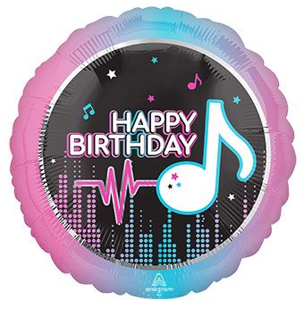 Music Birthday Balloon - 5-Pack - Image 1