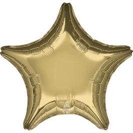 White Gold Star Balloon 19 Inch - 5-Pack - Image 1