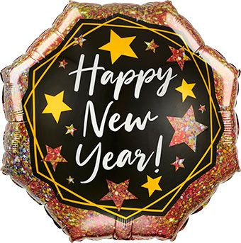Happy New Year Balloon - 3-Pack - Image 1