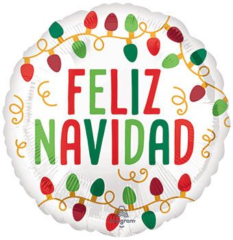 Feliz Navidad Balloons - 5-Pack - Image 1