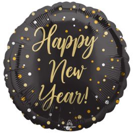 Happy New Year Foil Balloon 18 Inch - 5-Pack - Image 1
