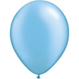 Pearl Azure Light Blue Latex Balloons 5 Inch - 100-Pack - Image 1