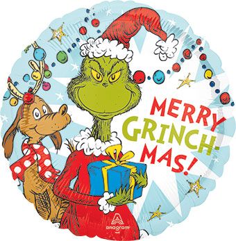 Grinch Balloons - 5-Pack Merry Grinchmas - Image 1