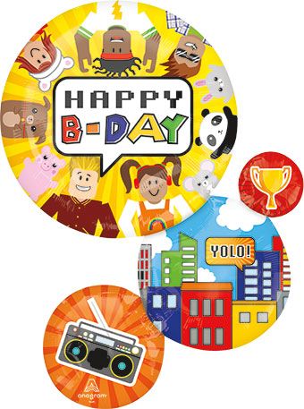 Happy Birthday Balloons - 3-Pack - Image 1