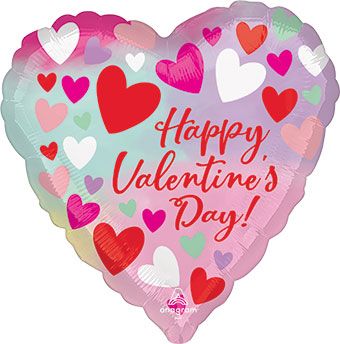 Happy Valentine's Day Balloons - 5-Pack - Image 1