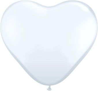 Heart White Balloon - Party Supplies - Image 1