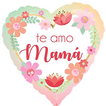 Heart Balloon - 5-Pack Te Amo Mamá Ombre - Image 1