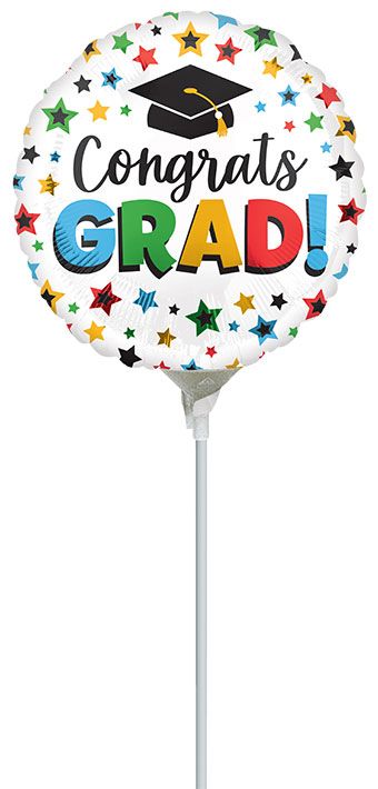 Congrats Grad Balloons - 5-Pack - Image 1