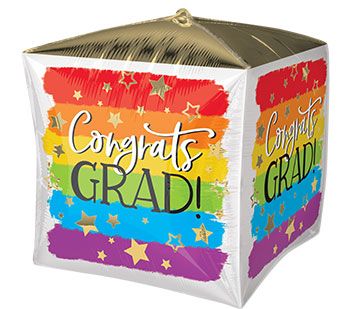 Rainbow Grad Balloon 3-Pack - Image 1