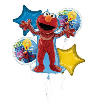 Elmo Balloon Bouquet - Sesame Street 18" Foil - Image 1
