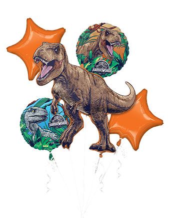 Jurassic World Balloon Bouquet - 18" Foil - Image 1