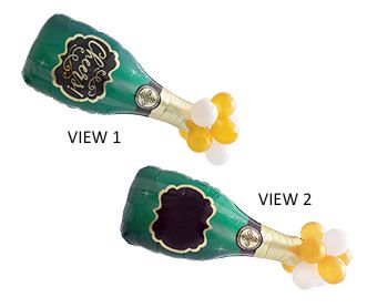 Champagne Bottle Balloons - 3-Pack - Image 1