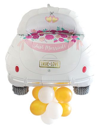 Just Married Car Balloon - 3-Pack - Image 1
