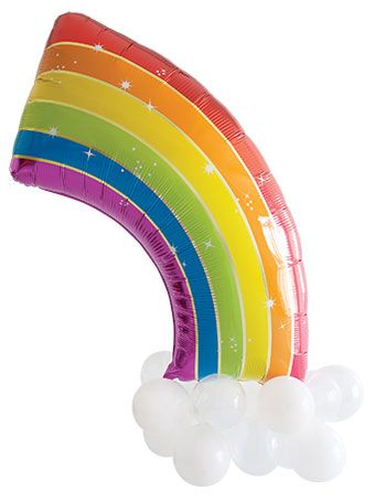 Rainbow Balloon 3-Pack - Foil Party Decoration - Image 1
