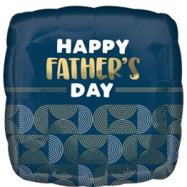 Blue Father's Day Ribbed Foil Balloon 18 Inch - Image 1