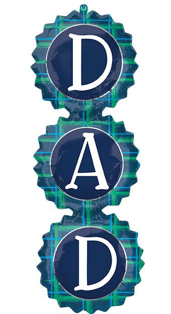 Dad Checkered Balloon 3-Pack - Image 1