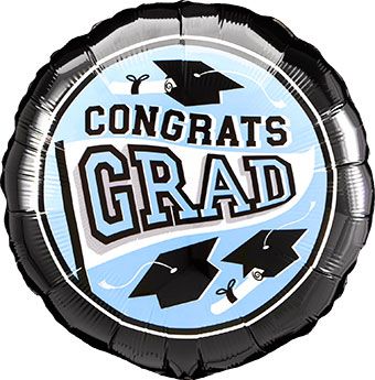 Congrats Grad Balloons - 5-Pack - Image 1