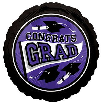 Congrats Grad Balloon - 5-Pack - Image 1