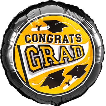 Congrats Grad Balloons - 5-Pack - Image 1