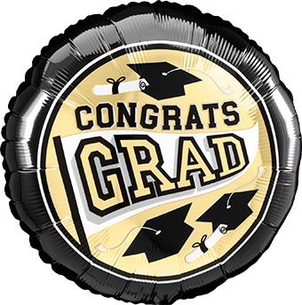 Congrats Grad Balloons - 5-Pack - Image 1