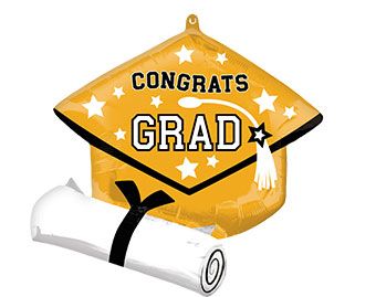 Congrats Grad Balloon - 3-Pack - Image 1