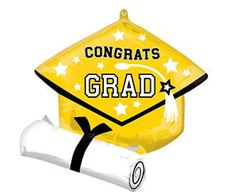 Congrats Grad Balloon - 3-Pack - Image 1
