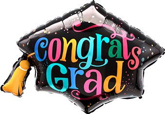 Congrats Grad Balloon - 3-Pack - Image 1