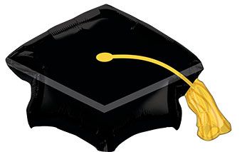 Graduation Cap Balloons - 3-Pack - Image 1