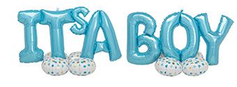 It's A Boy Balloon Kit 34" Tall - Party Supplies - Image 1