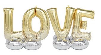 LOVE Balloon Phrase Kit 32" Tall - Party Decor - Image 1
