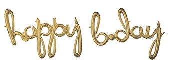 Happy Birthday Balloon - Gold Foil Party Decoration - Image 1
