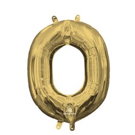 White Gold Letter O Foil Balloon 18 Inch - Image 1