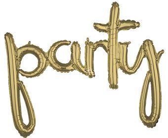 Gold Party Balloon - 3-Pack - Image 1