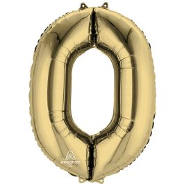 Large Foil Letter O Balloon - White Gold Decoration - Image 1