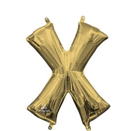White Gold Letter X Foil Balloon - 18 Inch - Image 1