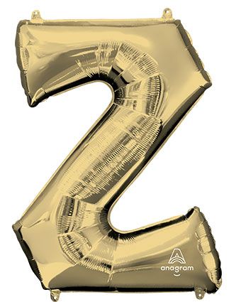 Gold Letter Z Balloon - 3-Pack - Image 1